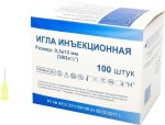 Игла инъекционная стерильная, р. 30g 0.3ммx13мм 100 шт