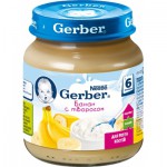 Пюре, Gerber (Гербер) 125 г банан творог с 6 мес